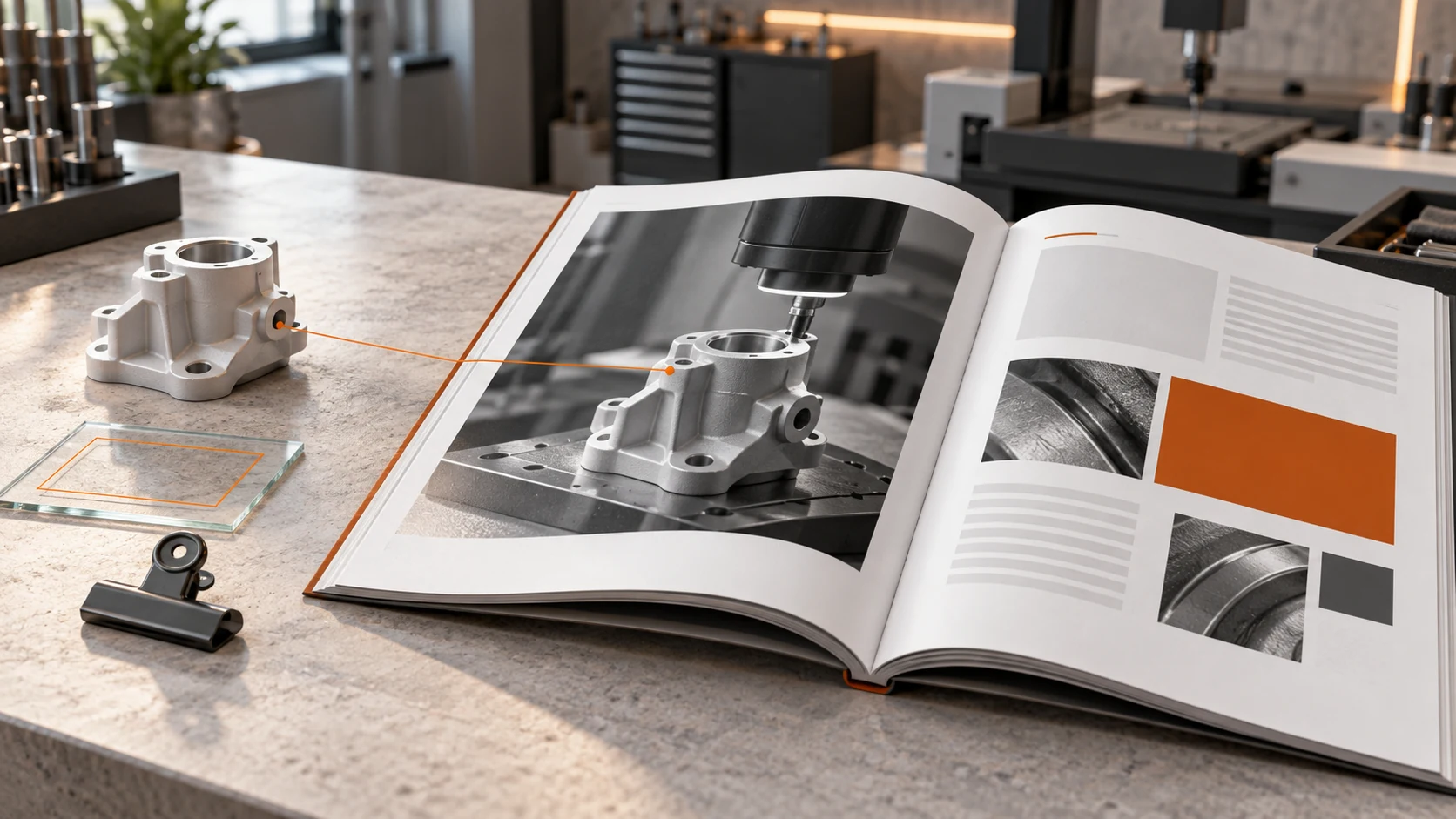 Illustrative application case-study report connecting a physical part, its conditions and supporting documentation
